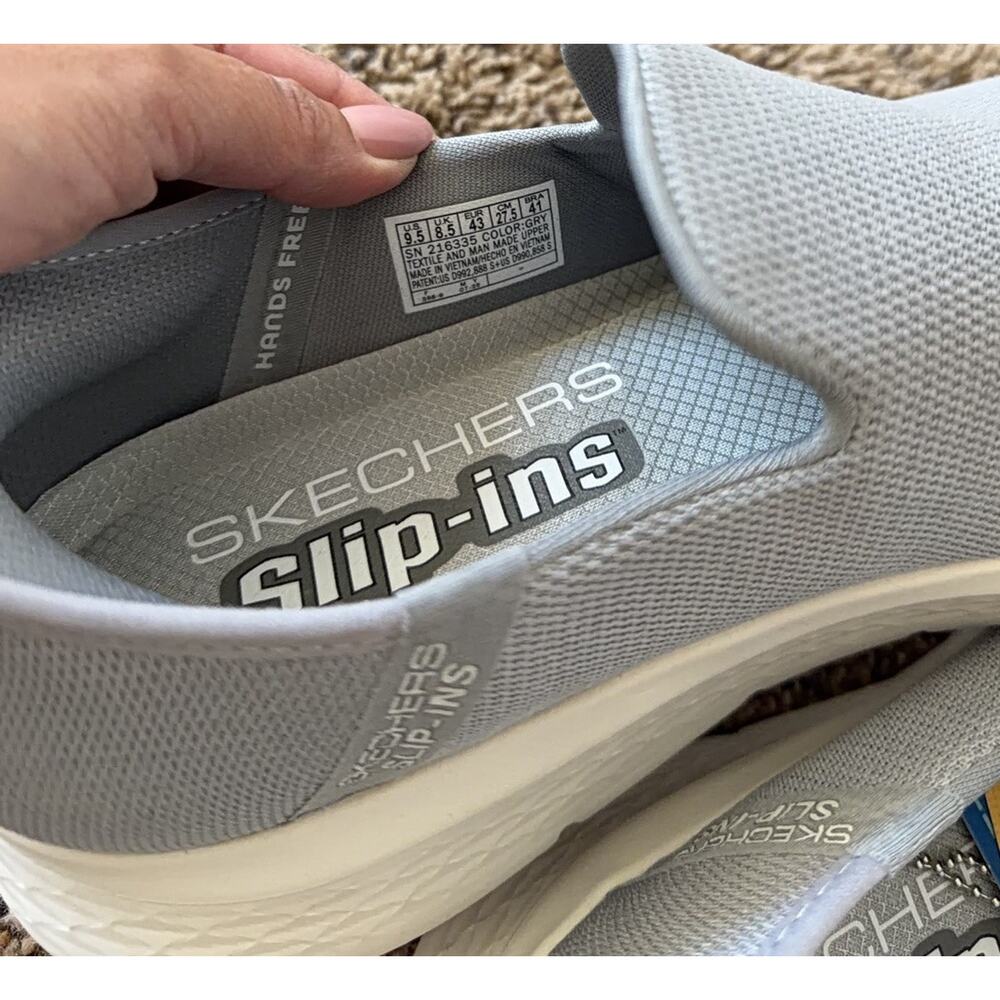 NWT Skechers Go Walk Slip On Shoes Men’s 9.5 Gray Lightweight Comfort Walking - Picture 8 of 10